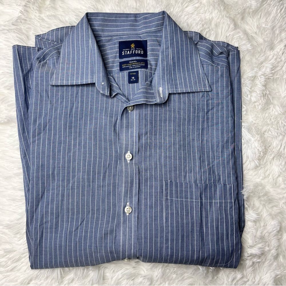 STAFFORD TRAVEL LONG-SLEEVED FITTED SHIRT